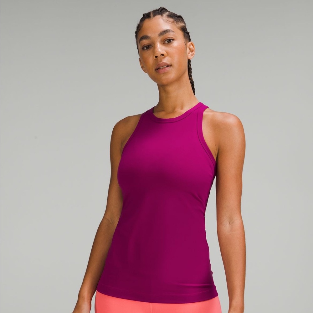 Lululemon Align Racerback Tank HIP-LENGTH* SIZE 6 COLOR MAGENTA